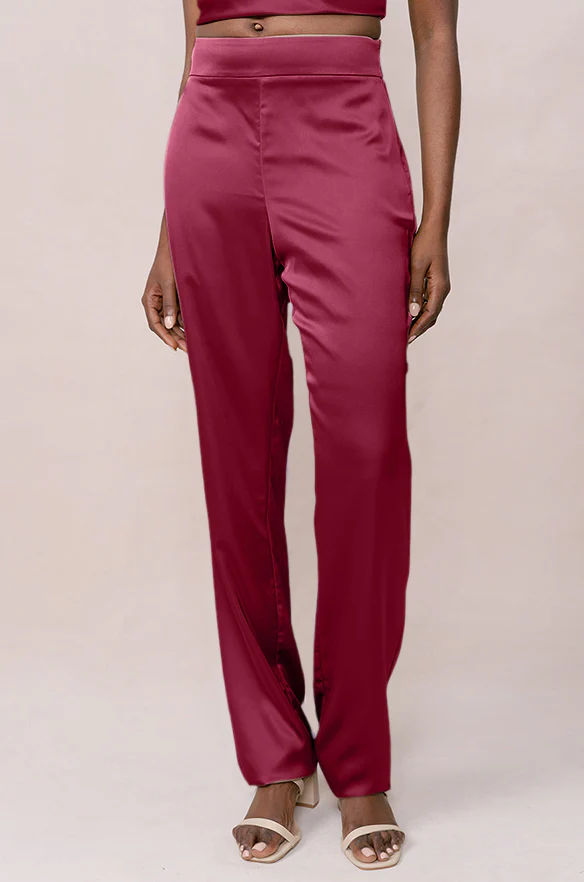 Ruby Satin Pants | Made To Order - Image 58