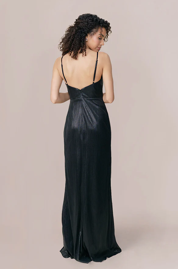 Sample Black Mikenna Metallic Dress | Ready To Ship - Image 2