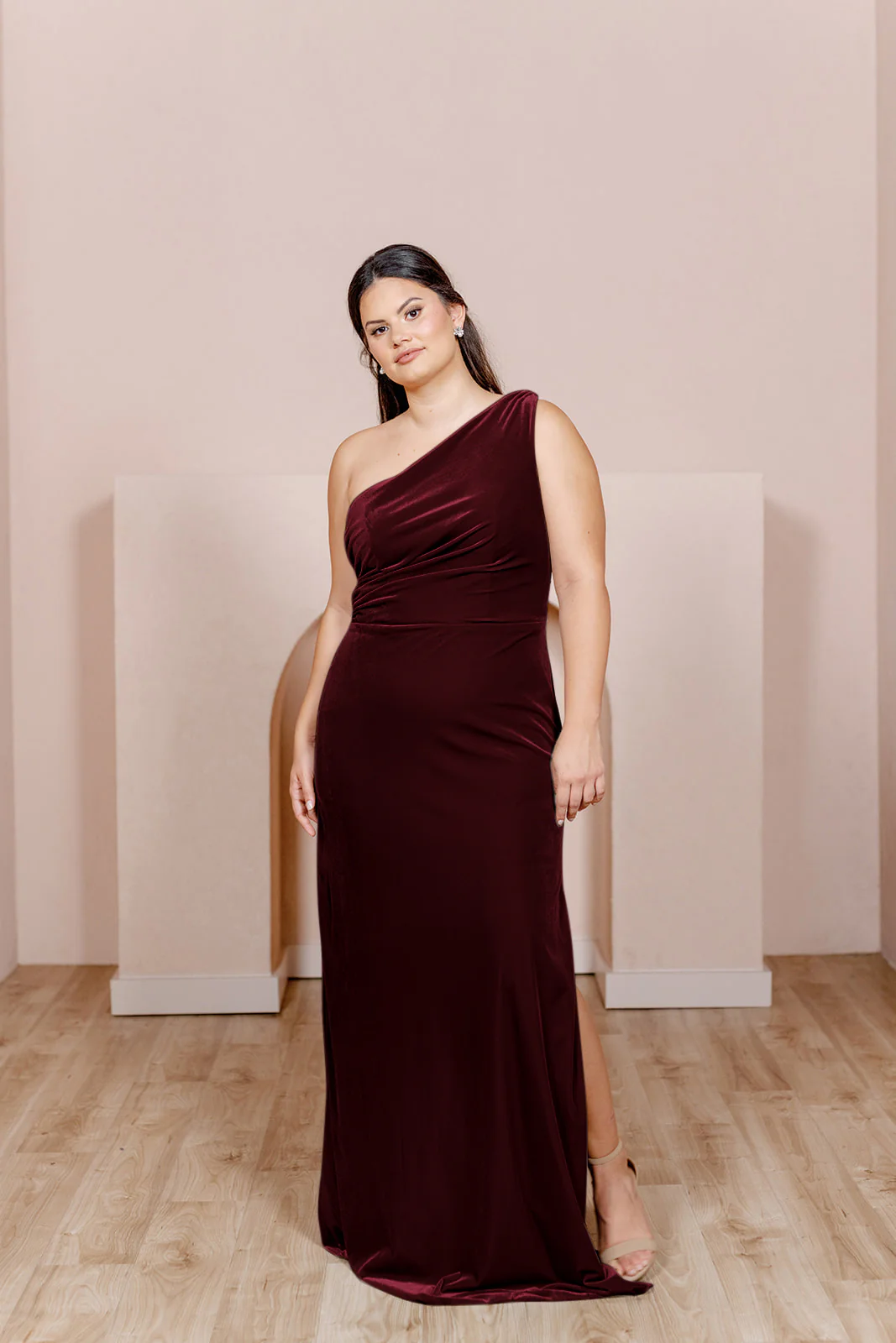 Sample Burgundy Moira Convertible Velvet Dress | Ready To Ship - Image 2