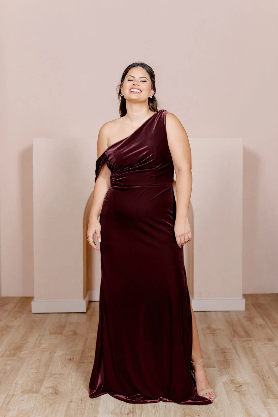 Sample Burgundy Moira Convertible Velvet Dress | Ready To Ship - Image 3