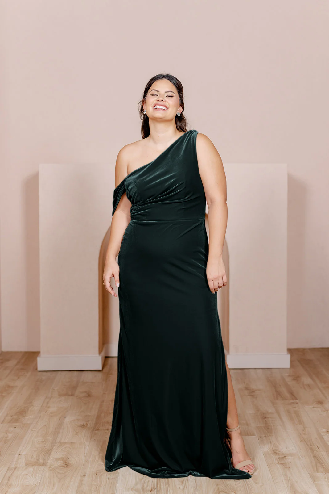 Sample Classic Emerald Moira Convertible Velvet Dress | Ready To Ship - Image 3