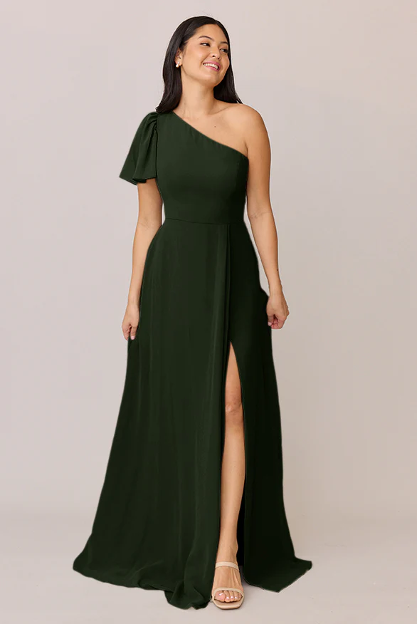 Sample Deep Olive Navea Convertible Chiffon Dress | Ready To Ship