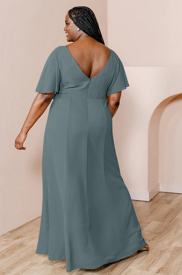 Sample Eucalyptus Gwen Chiffon Dress | Ready To Ship - Image 2