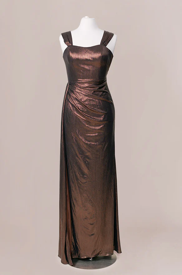 Sample Mocha Kory Metallic Dress | Ready To Ship
