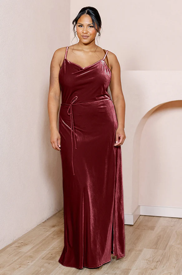 Sample Romantic Rose Zuri Velvet Dress | Ready To Ship