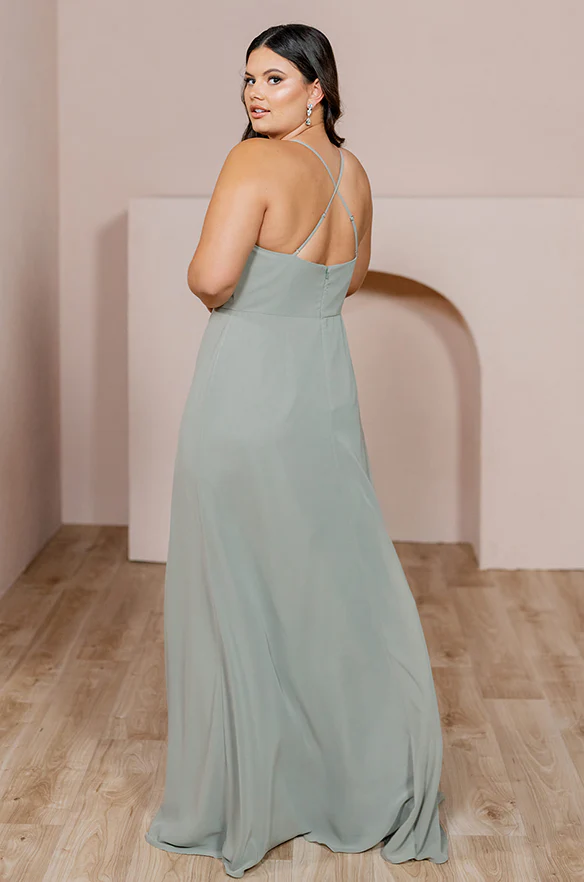 Sample Silver Sage Carmen Chiffon Dress | Ready To Ship - Image 2
