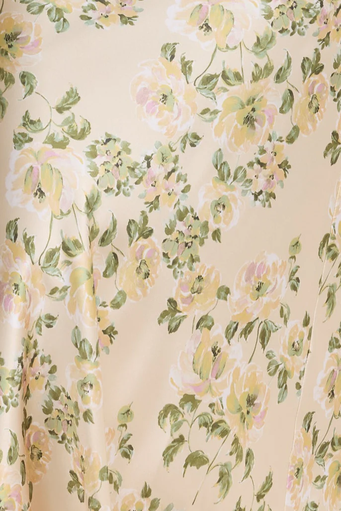 Satin Floral Print Fabric by Yard | Made To Order - Image 40