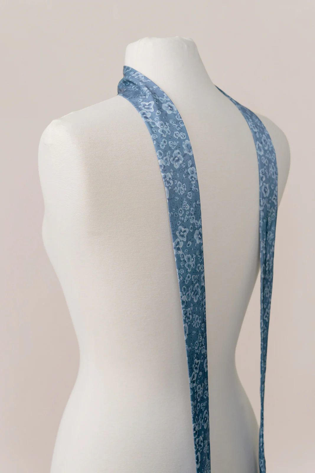 Satin Floral Print Skinny Scarf | Made To Order - Image 15