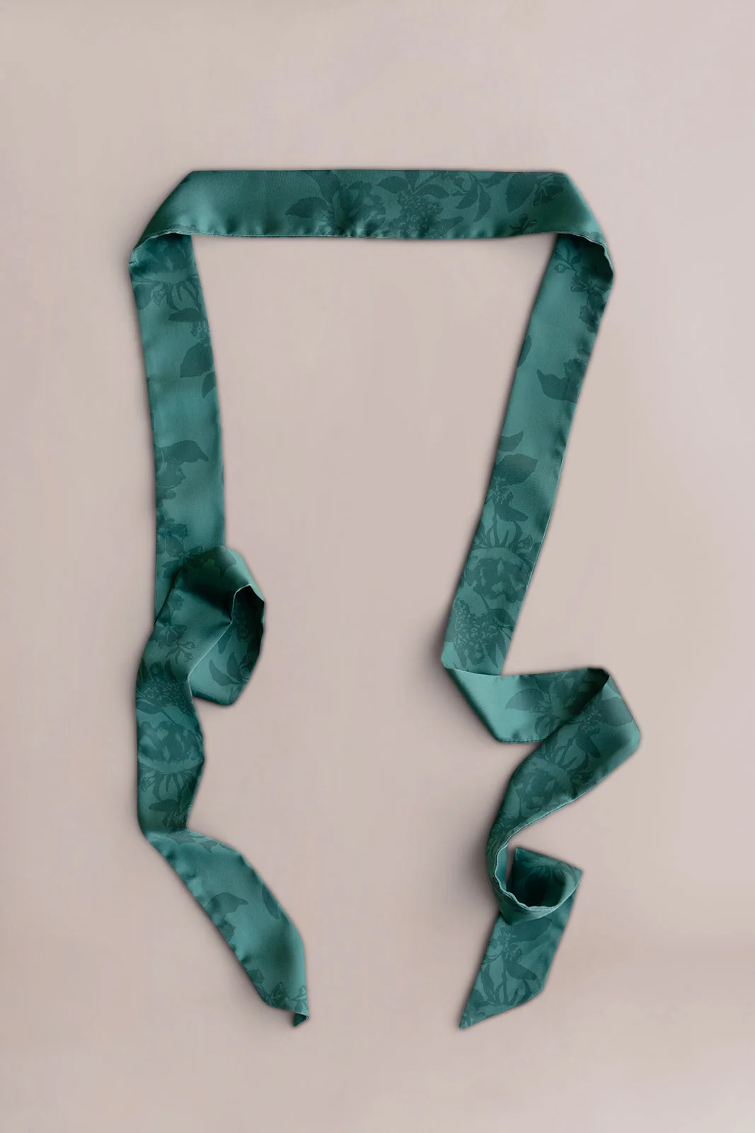 Satin Floral Print Skinny Scarf | Made To Order - Image 20