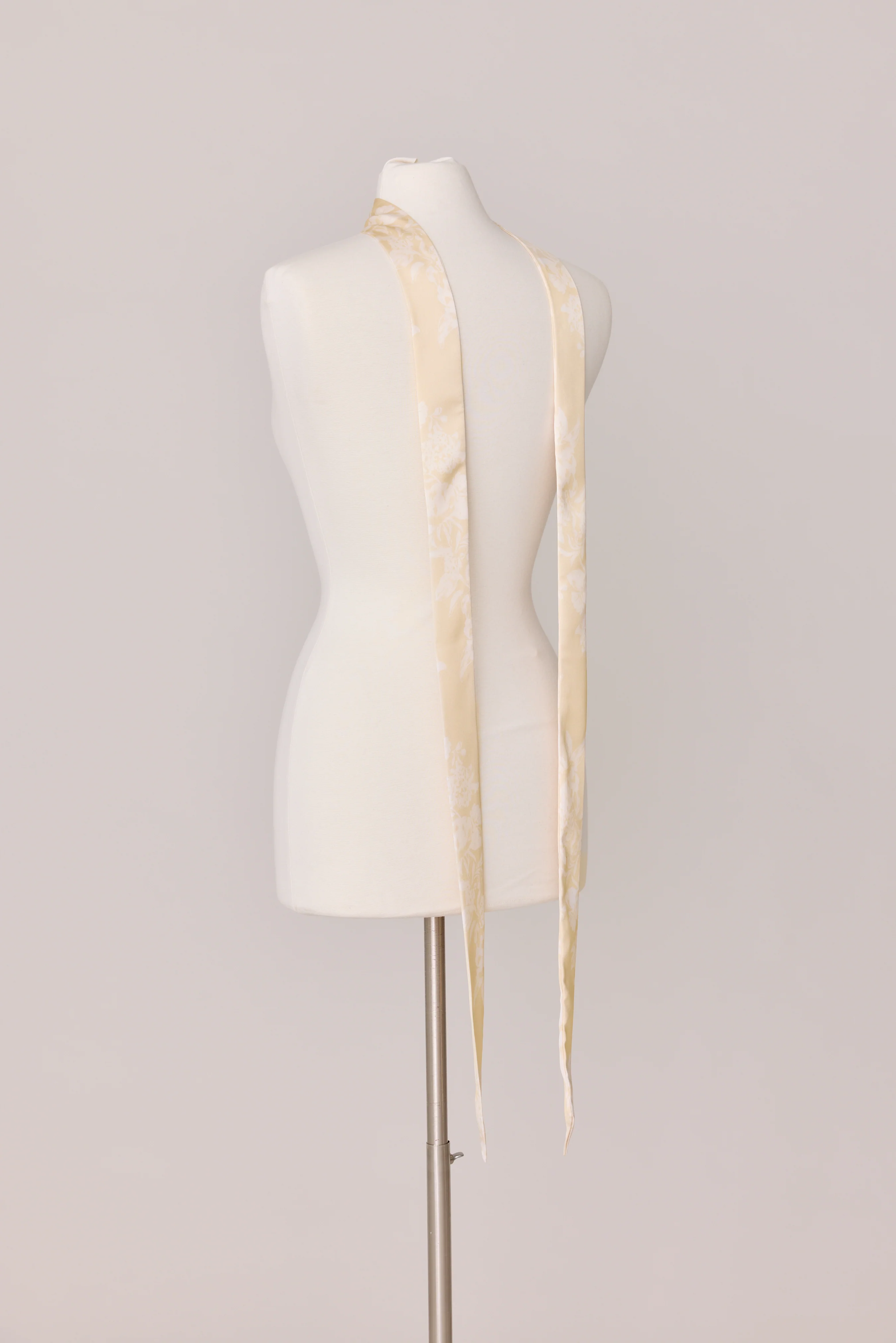 Satin Floral Print Skinny Scarf | Made To Order - Image 28