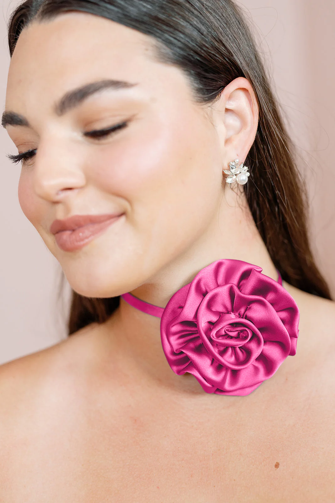 Satin Rose Neck Tie | Made To Order - Image 20