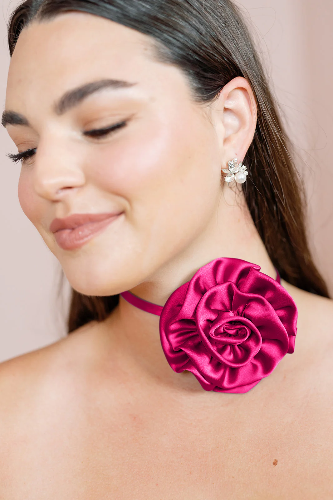 Satin Rose Neck Tie | Made To Order - Image 21