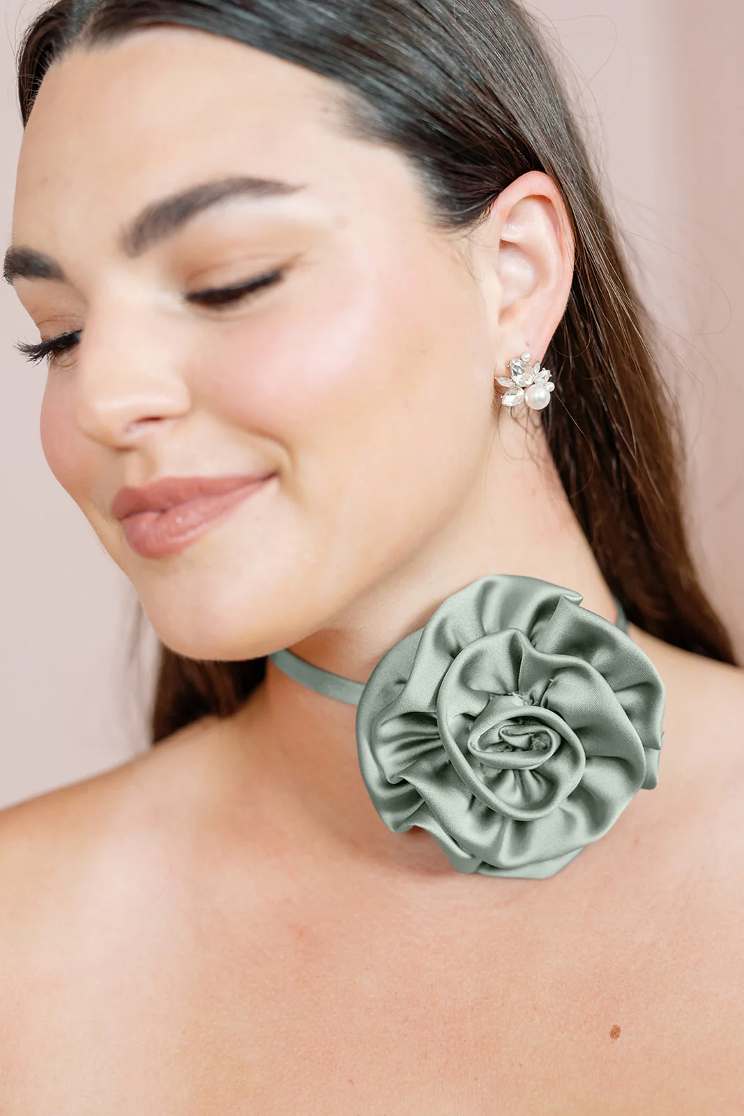 Satin Rose Neck Tie | Made To Order - Image 23