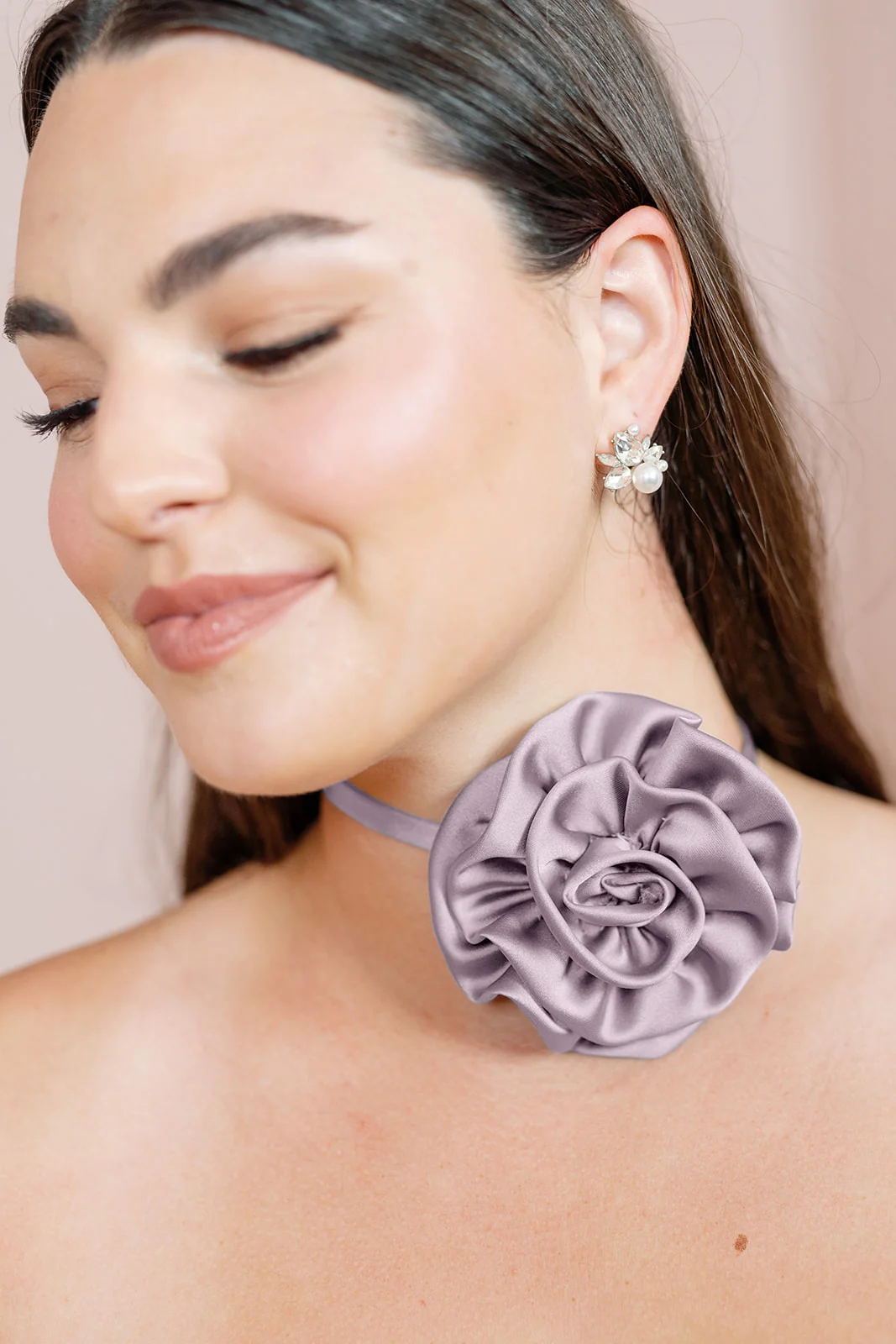 Satin Rose Neck Tie | Made To Order - Image 28