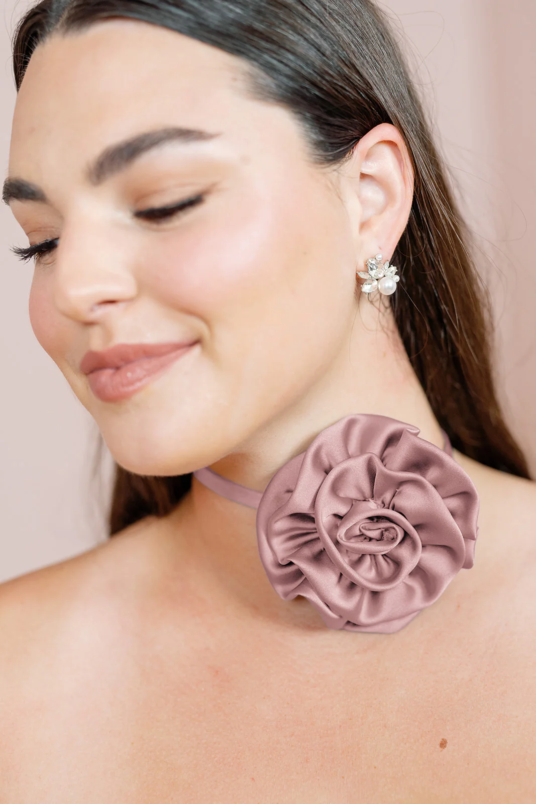 Satin Rose Neck Tie | Made To Order - Image 29