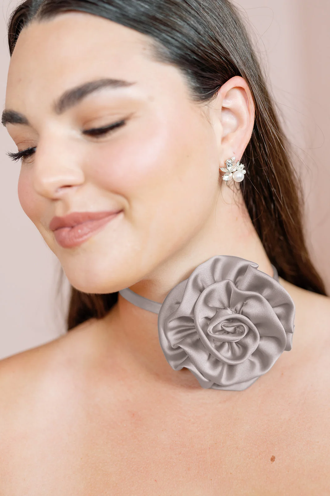 Satin Rose Neck Tie | Made To Order - Image 30