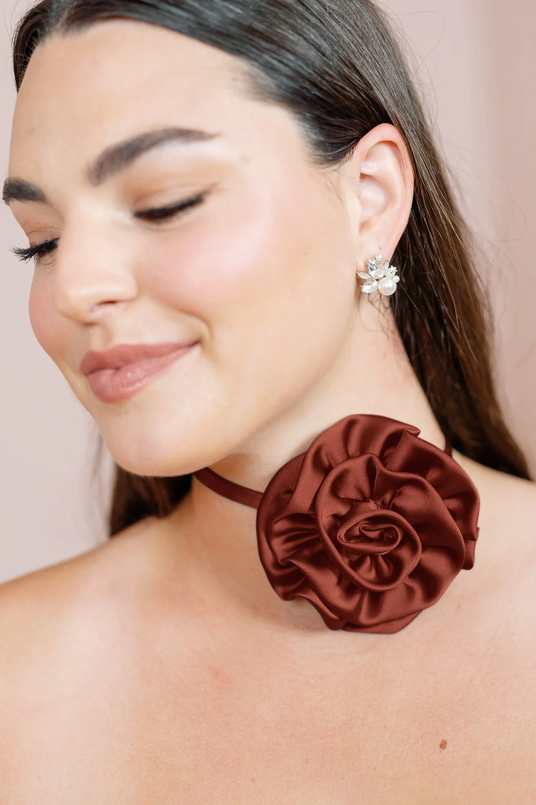 Satin Rose Neck Tie | Made To Order - Image 31