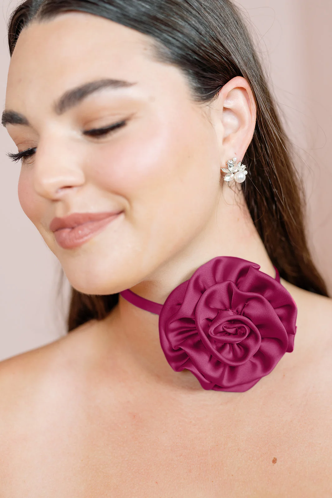 Satin Rose Neck Tie | Made To Order - Image 35