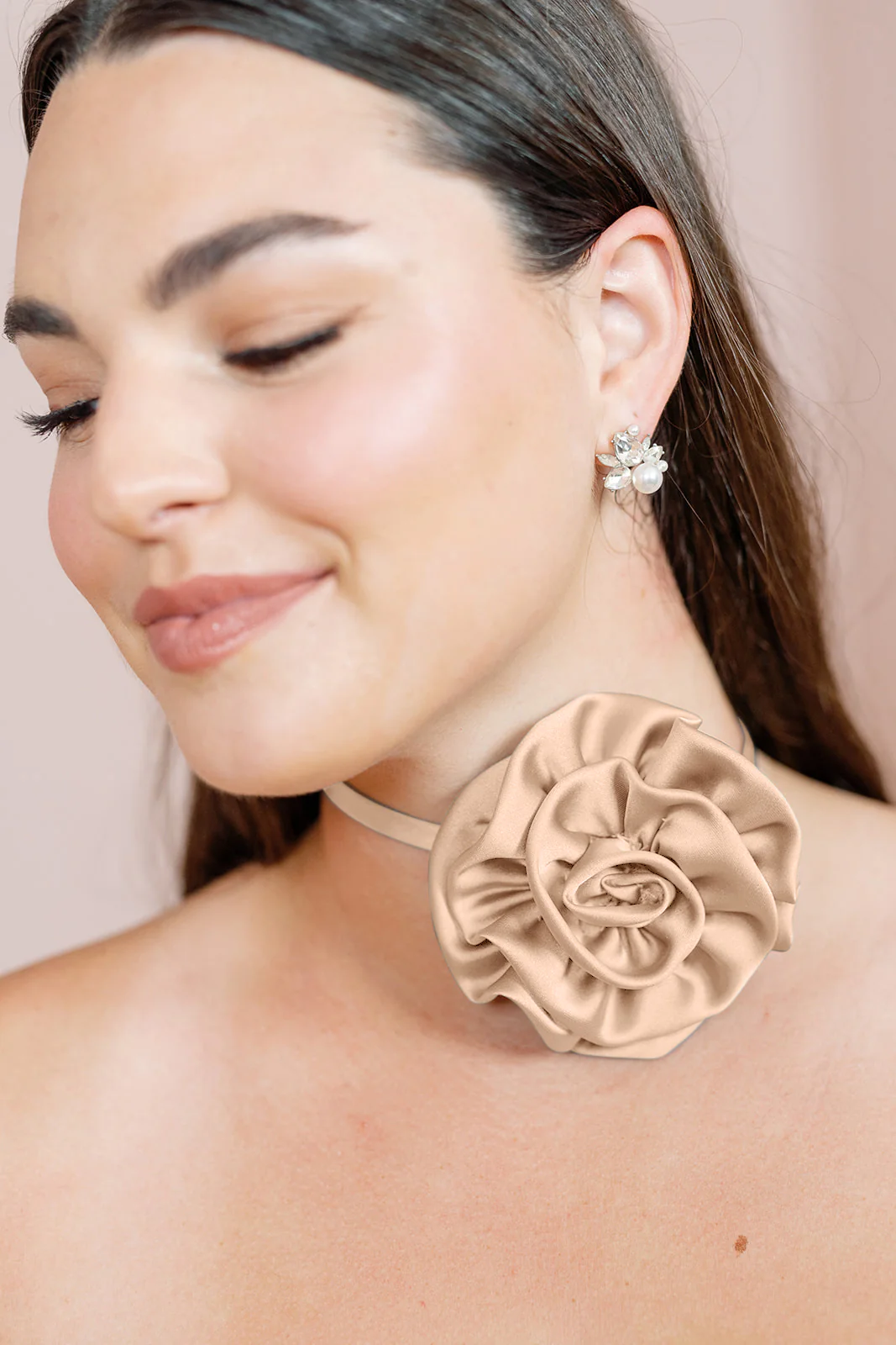 Satin Rose Neck Tie | Made To Order - Image 47