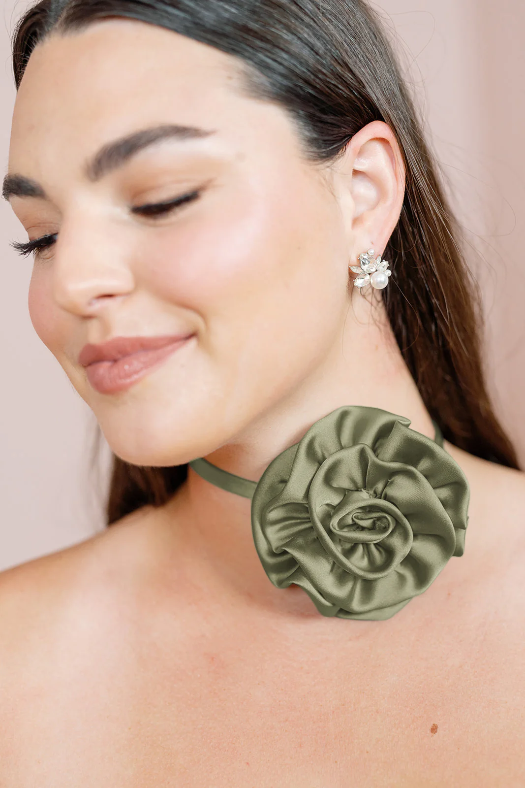 Satin Rose Neck Tie | Made To Order - Image 50