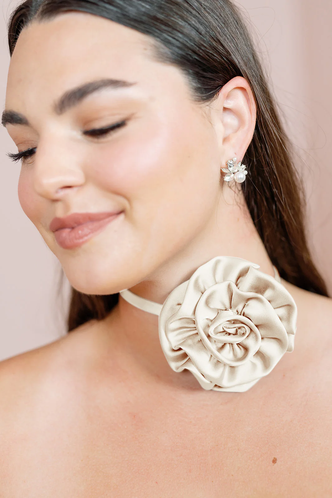 Satin Rose Neck Tie | Made To Order - Image 51