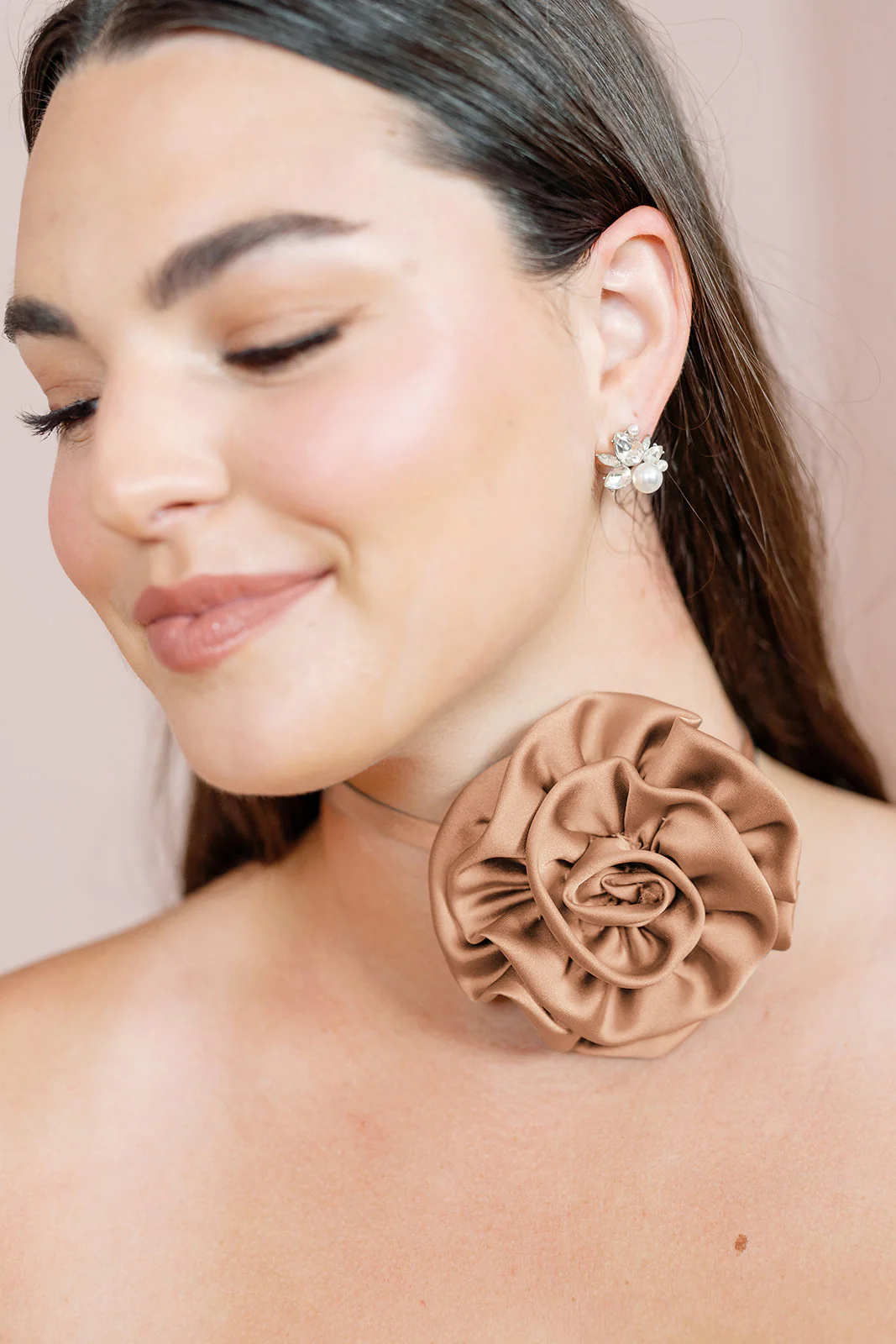 Satin Rose Neck Tie | Made To Order - Image 55