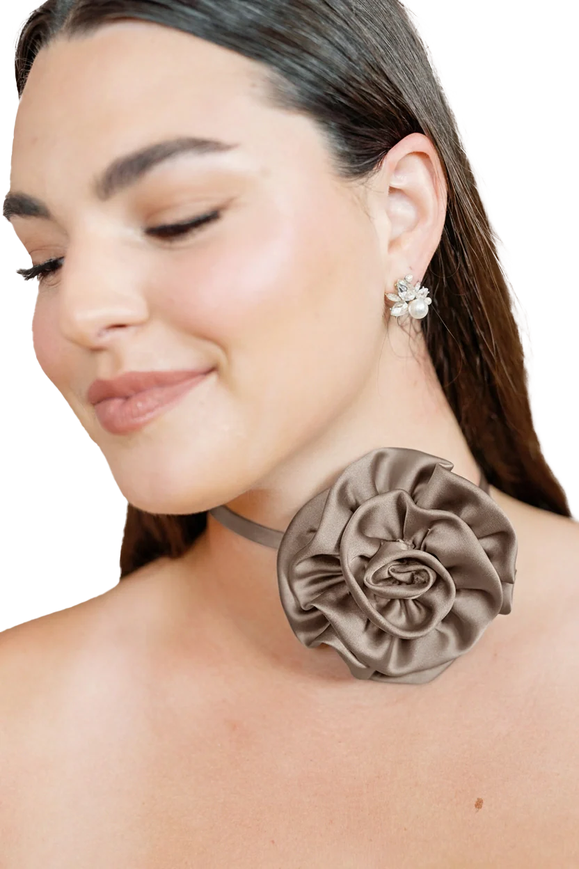 Satin Rose Neck Tie | Made To Order - Image 64