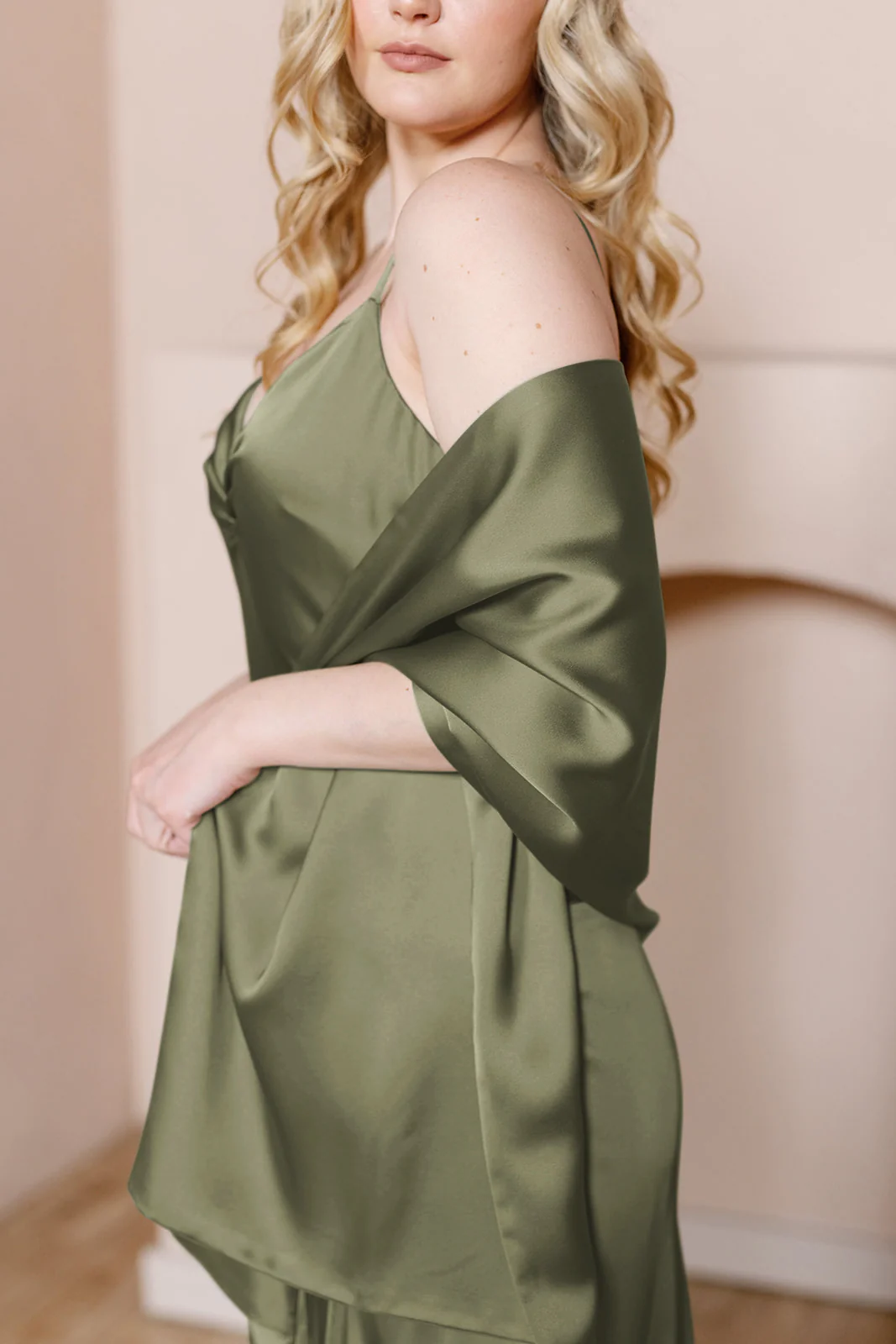 Satin Shawl Wrap | Made To Order - Image 47