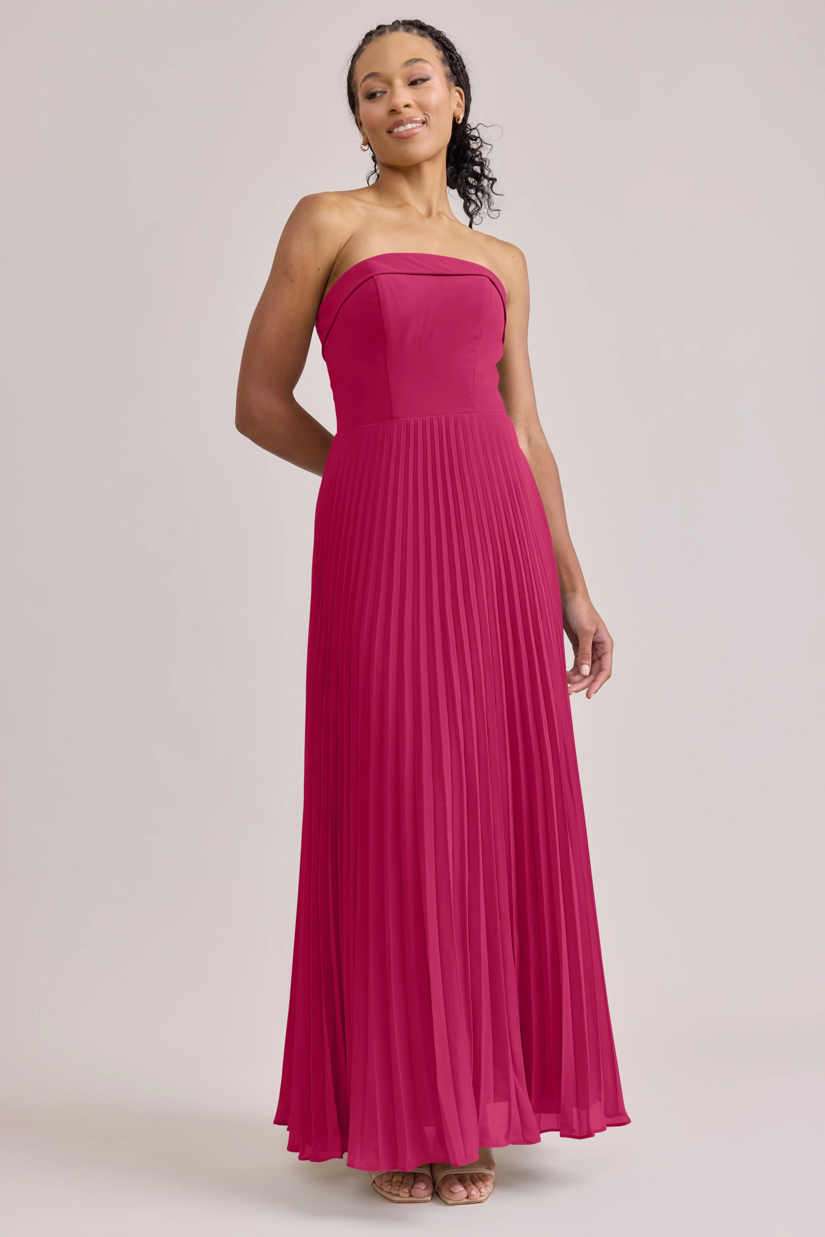 Saylor Chiffon Pleated Dress | Made To Order - Image 60
