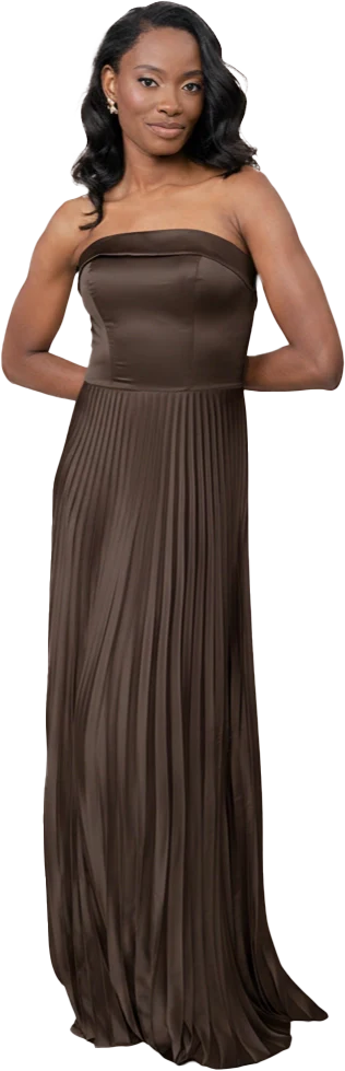 Saylor Satin Pleated Dress | Made To Order - Image 105
