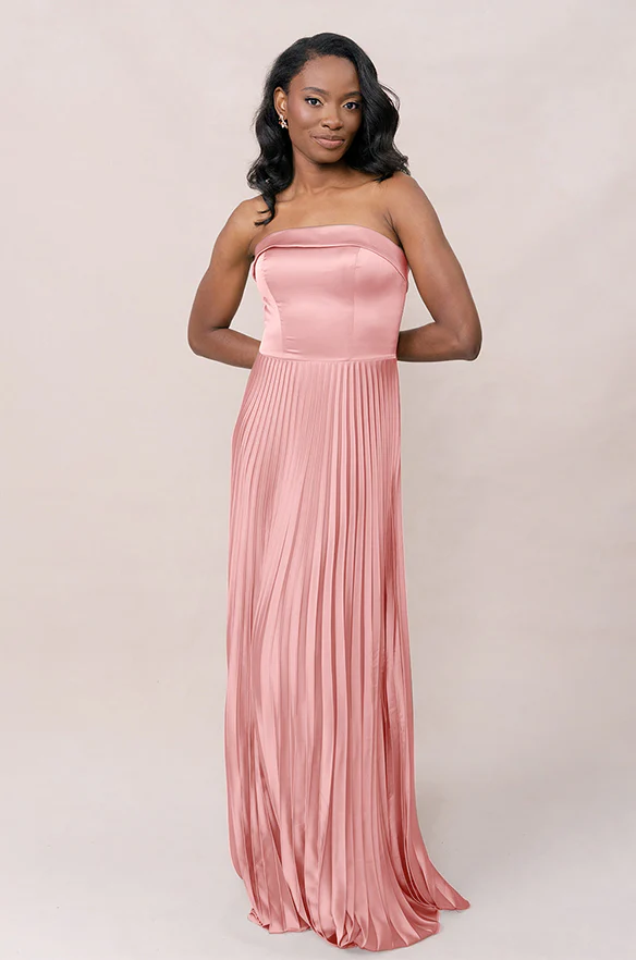 Saylor Satin Pleated Dress | Made To Order - Image 11
