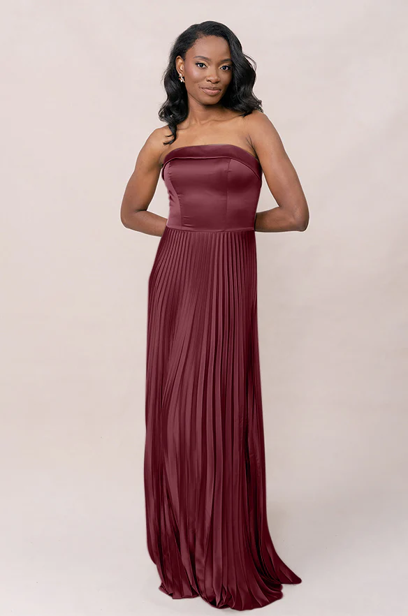 Saylor Satin Pleated Dress | Made To Order - Image 12