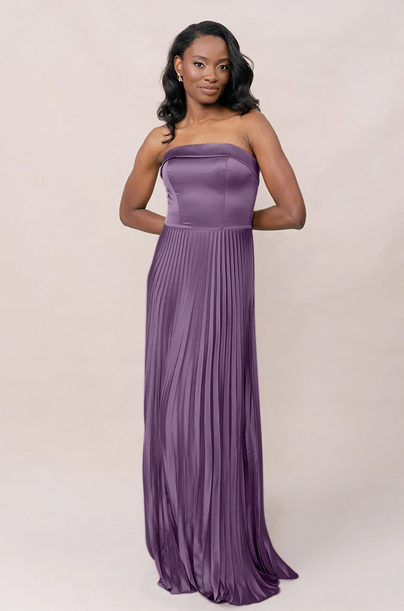 Saylor Satin Pleated Dress | Made To Order - Image 17
