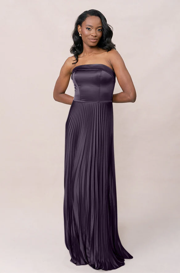 Saylor Satin Pleated Dress | Made To Order - Image 18