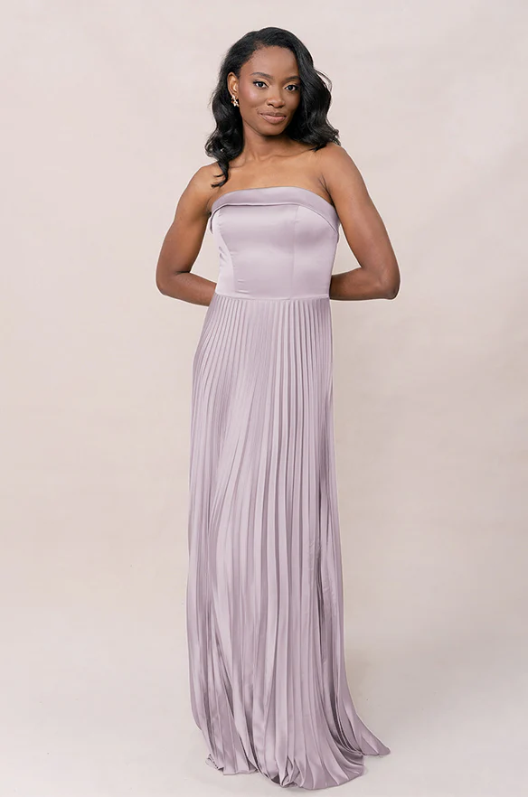 Saylor Satin Pleated Dress | Made To Order - Image 28