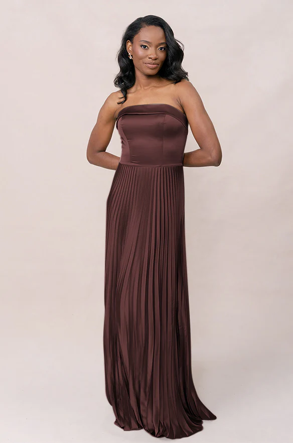 Saylor Satin Pleated Dress | Made To Order - Image 29
