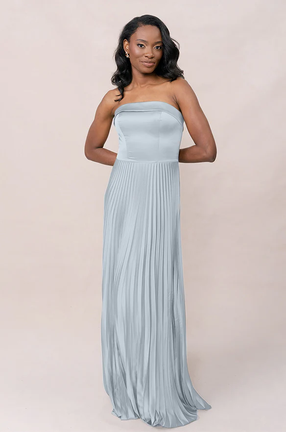 Saylor Satin Pleated Dress | Made To Order - Image 44
