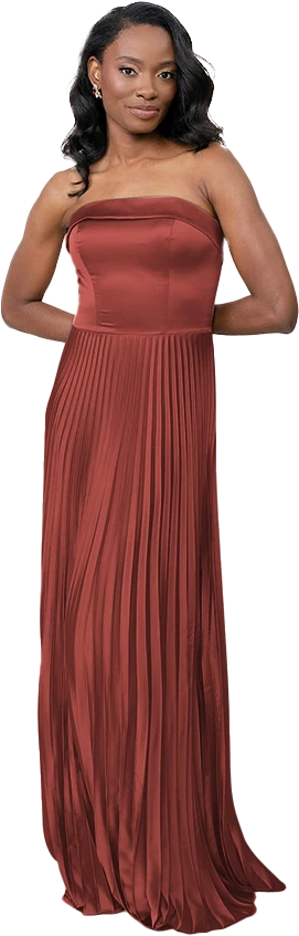 Saylor Satin Pleated Dress | Made To Order - Image 62