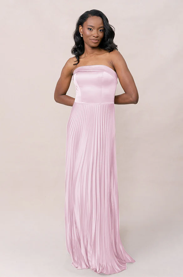 Saylor Satin Pleated Dress | Made To Order - Image 7