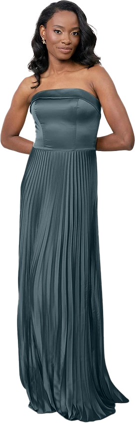Saylor Satin Pleated Dress | Made To Order - Image 70