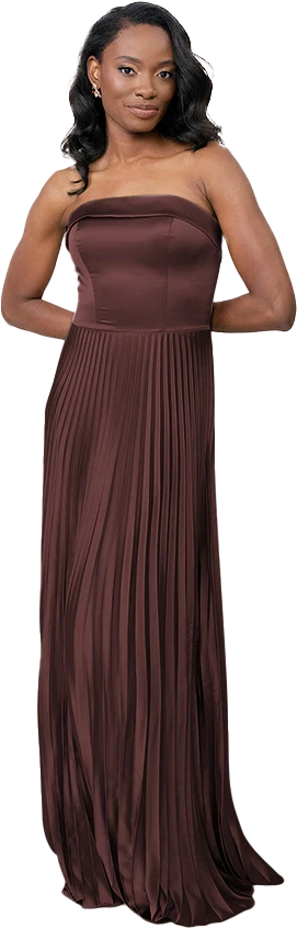 Saylor Satin Pleated Dress | Made To Order - Image 78