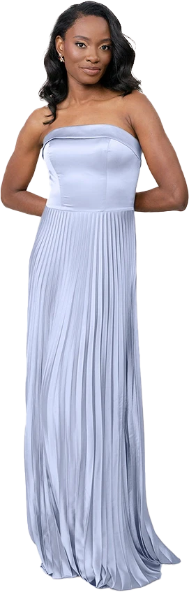 Saylor Satin Pleated Dress | Made To Order - Image 84