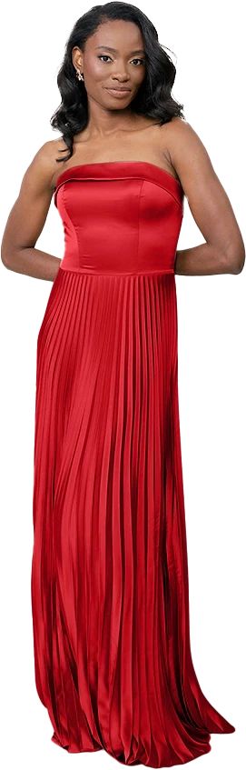 Saylor Satin Pleated Dress | Made To Order - Image 85