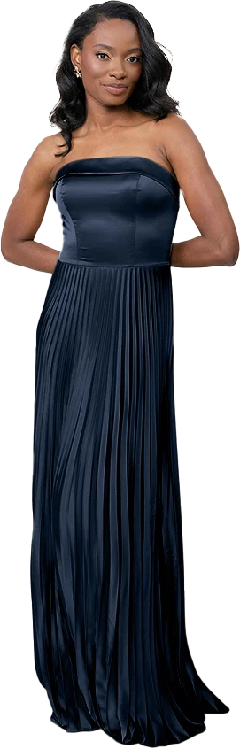 Saylor Satin Pleated Dress | Made To Order - Image 86