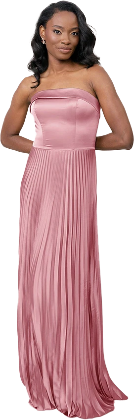 Saylor Satin Pleated Dress | Made To Order - Image 89