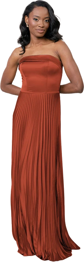 Saylor Satin Pleated Dress | Made To Order - Image 90