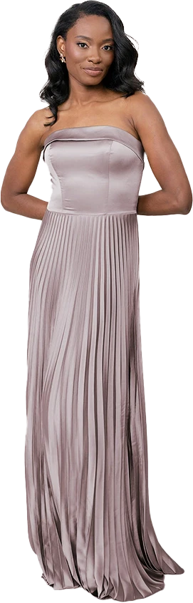 Saylor Satin Pleated Dress | Made To Order - Image 95