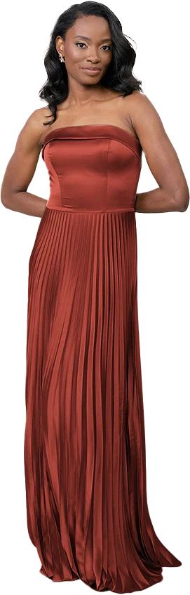 Saylor Satin Pleated Dress | Made To Order - Image 96