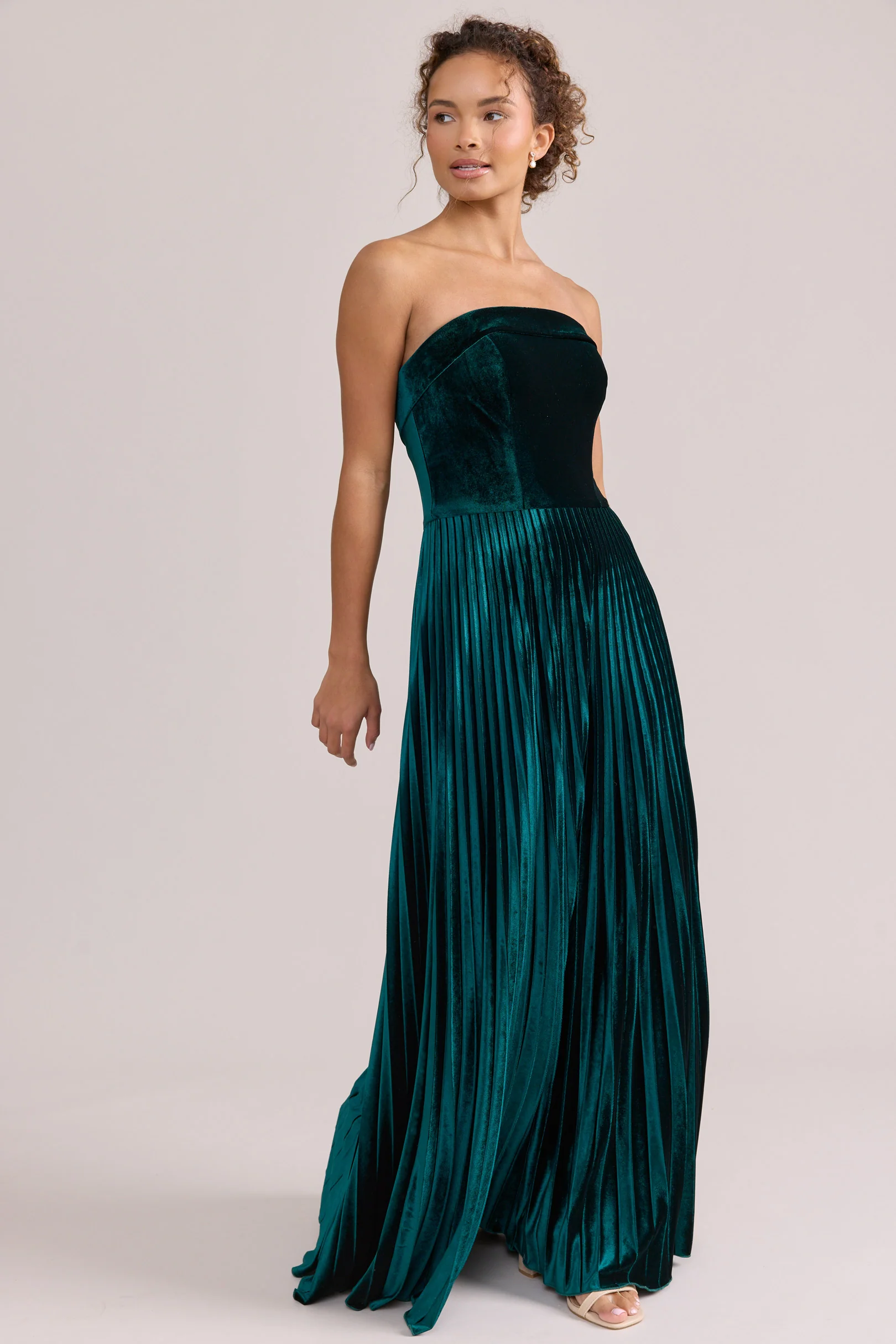 Saylor Velvet Pleated Dress | Made To Order