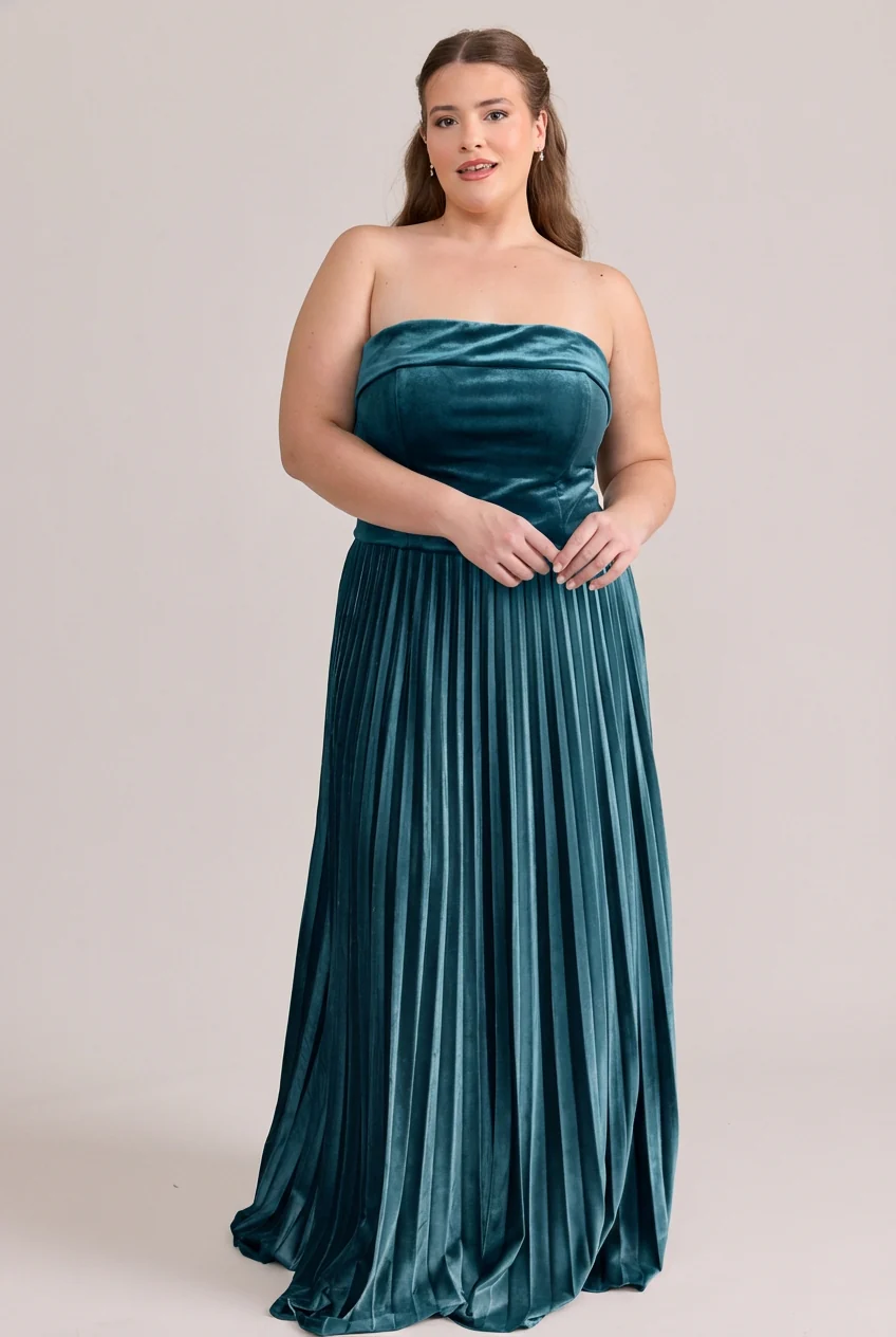 Saylor Velvet Pleated Dress | Made To Order - Image 11